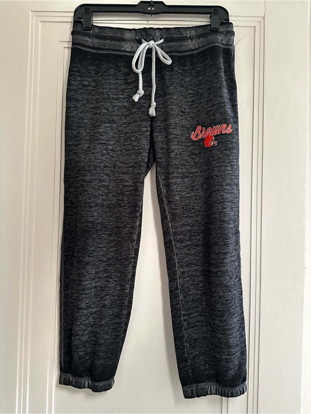 Cleveland Browns Women’s Heather-Black Featherweight Joggers - Size S